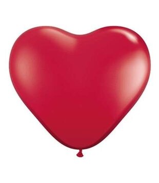 100 heart balloons 6inch (15.24cm)