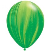 ballons ronds agate verte 2pcs