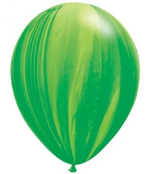 ballons ronds agate verte 2pcs