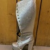 Silver glitter high boots 35/36