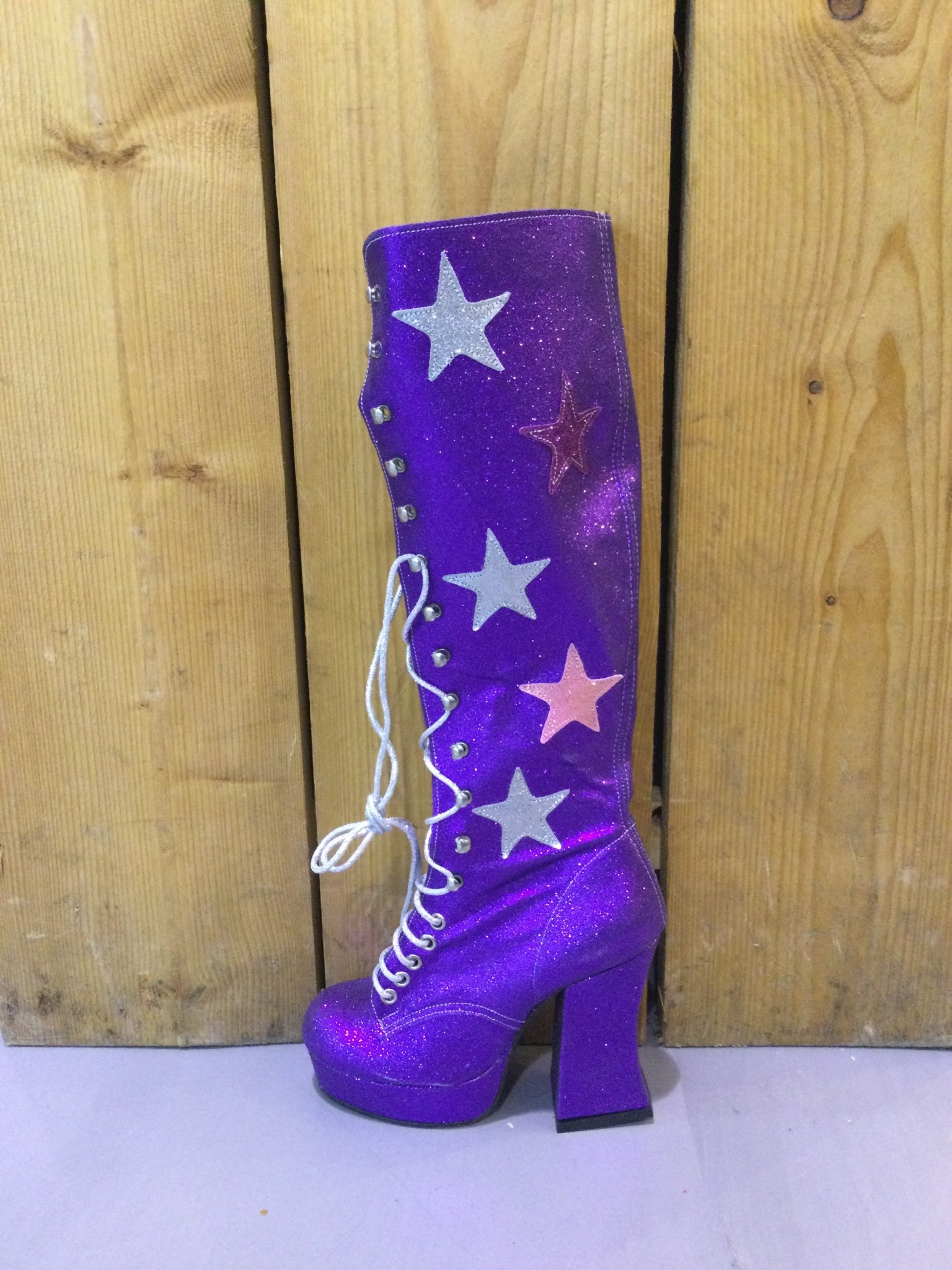 paars glitter disco laars maat 34/35 - Huis Baeyens