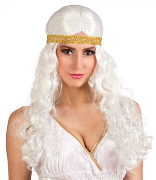 goddess wig with white headband