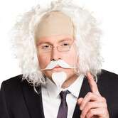 Moustache et bouc blancs