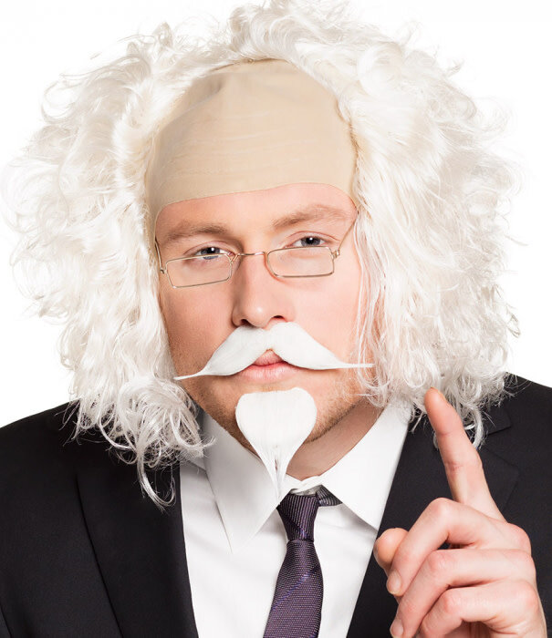Moustache et bouc blancs