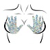 Festival body jewels nipple cover; Handsy tepel klever zilver glitter handjes