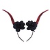 Diadem with devil horns and flowers