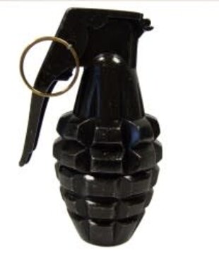 Grenade MK2 USA handgranaat Denix metaal zwart