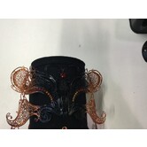 Venetiaans masker contessa zwart/brons