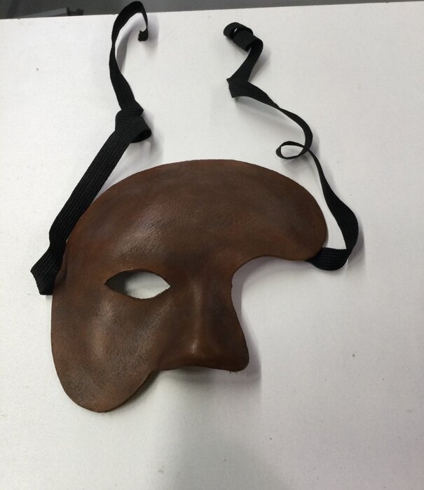 Phantom masker bruin leer