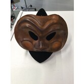 Half masker bruin leer man Comedia