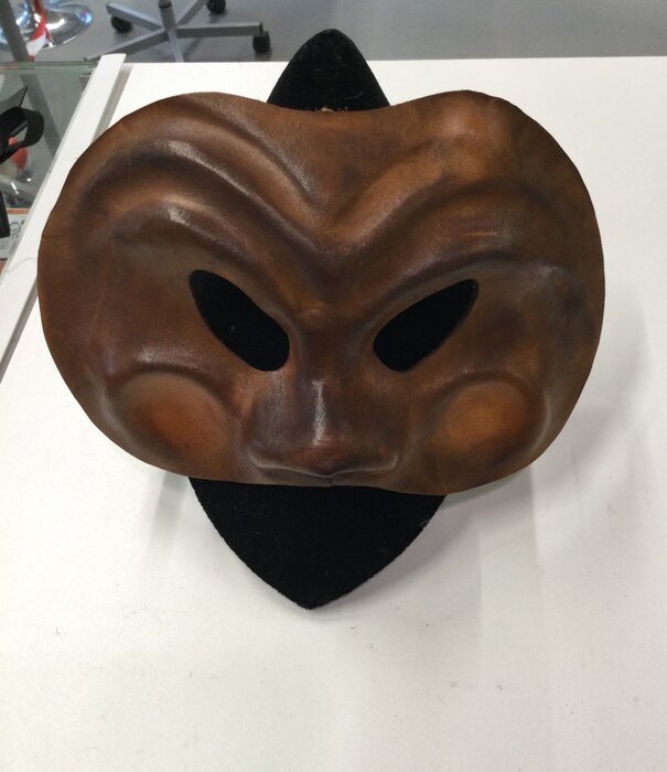 Half mask brown leather man Comedy