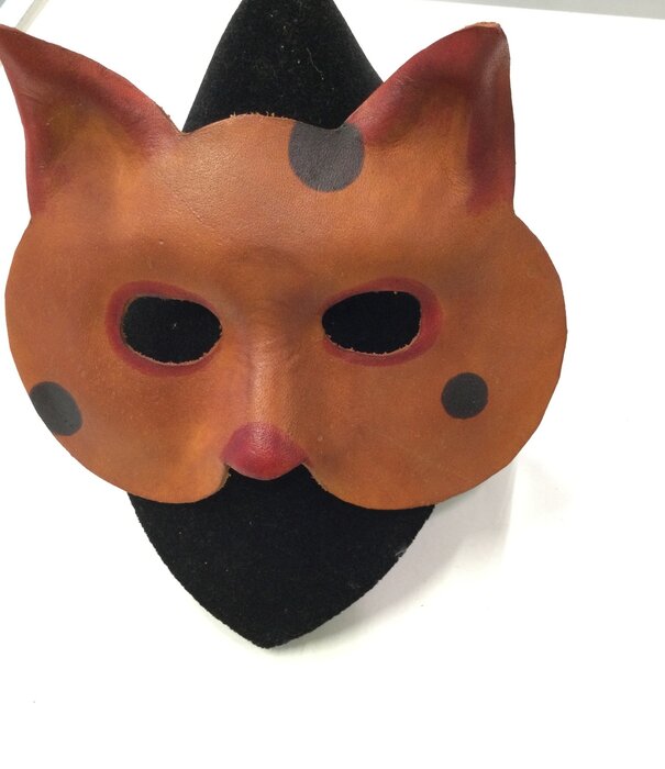 mask leather cat stain