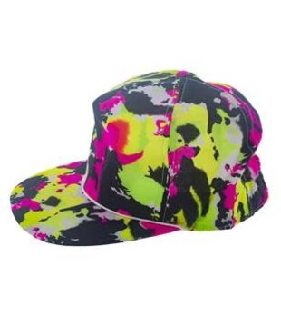 casquette graffiti fluo