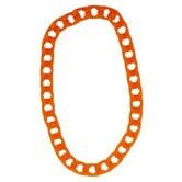 Necklace with large links Fluorescent orange