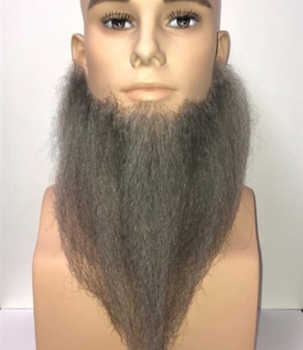 Barbe longue en poils humains naturels de 22 cm #16 (théâtre)