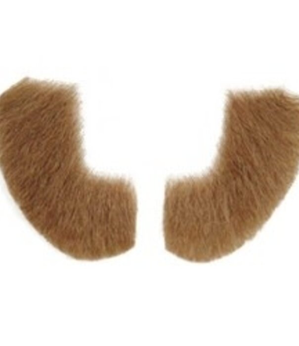 Fake sideburns real human hair #1B (theatre)