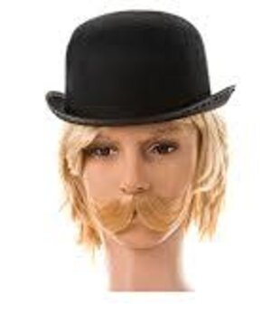 Schnurbart blond human hair (hand-knotted theater)