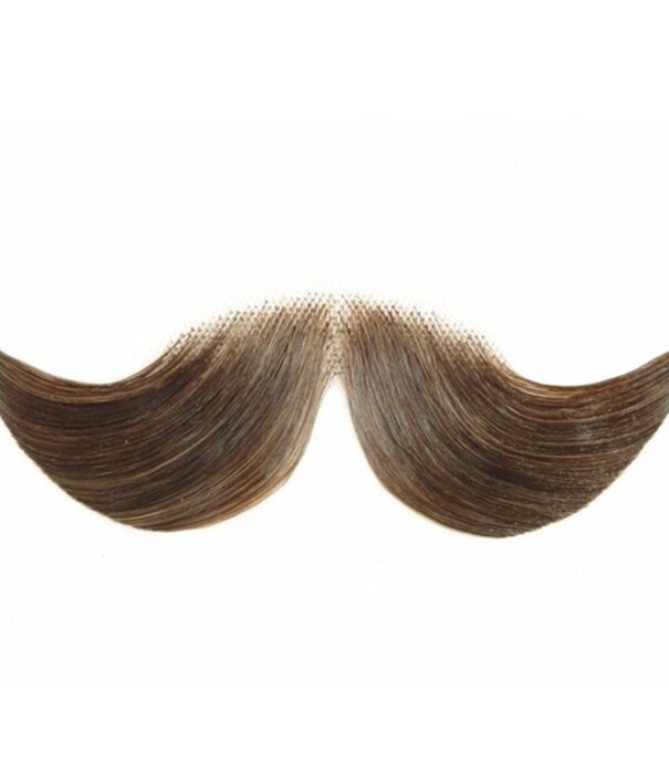 Moustache d'Hercule Poirot en cheveux humains de théâtre n° 60