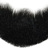 handlebar moustache theatrical real human hair #1B