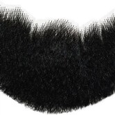 handlebar mustache theatrical real human hair #1B