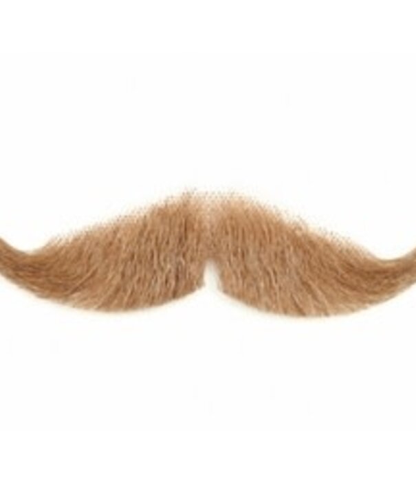 Military style moustache theatrical human hair #{1B50