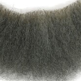 Moustache de style militaire en cheveux humains théâtraux #1B80