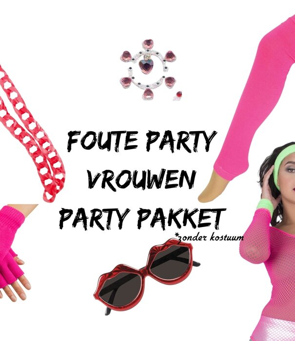 Huis Baeyens Foute Party Vrouwen Partypakket zonder kostuum