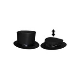 chapeau noir pliable