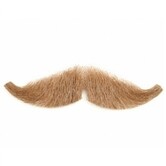 Military style moustache theatrical human hair kleur #60 (WIT)
