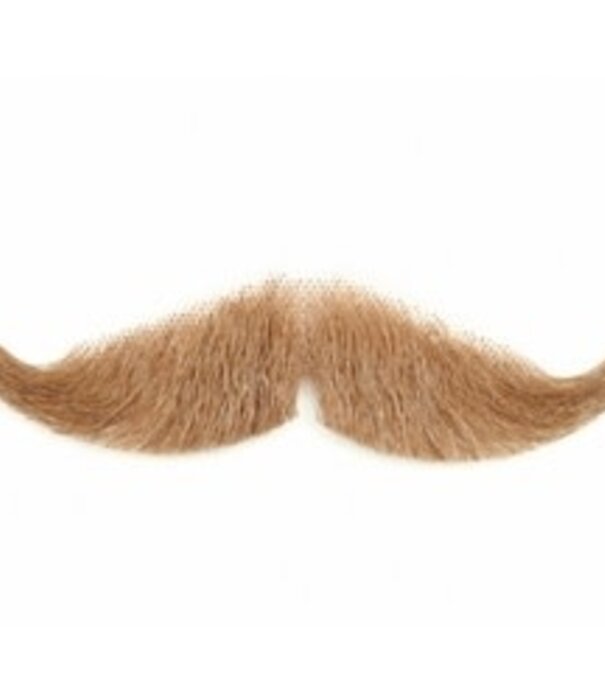 Military style moustache theatrical human hair kleur #60 (WIT)
