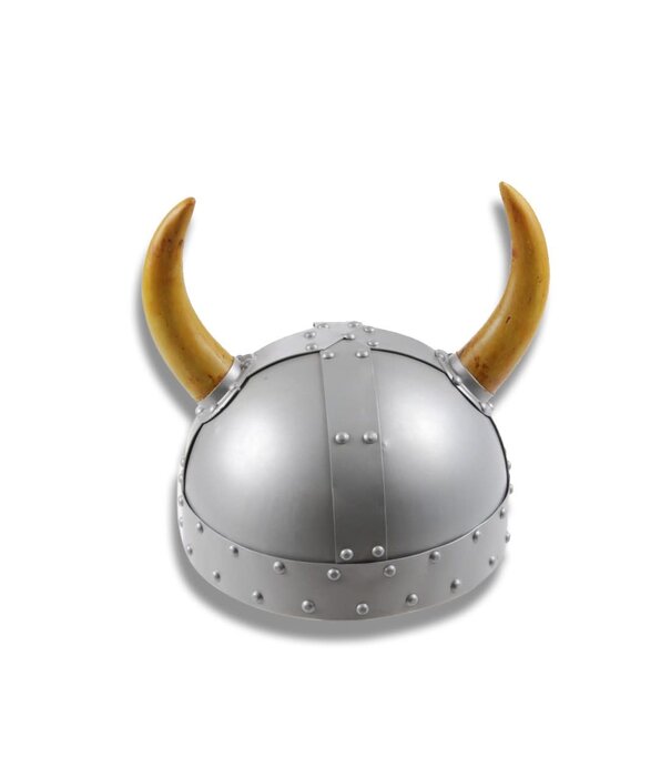 vikin helmet silver metal with horns