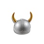 vikin helmet silver metal with horns