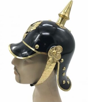 Casque à épingle allemand métal noir