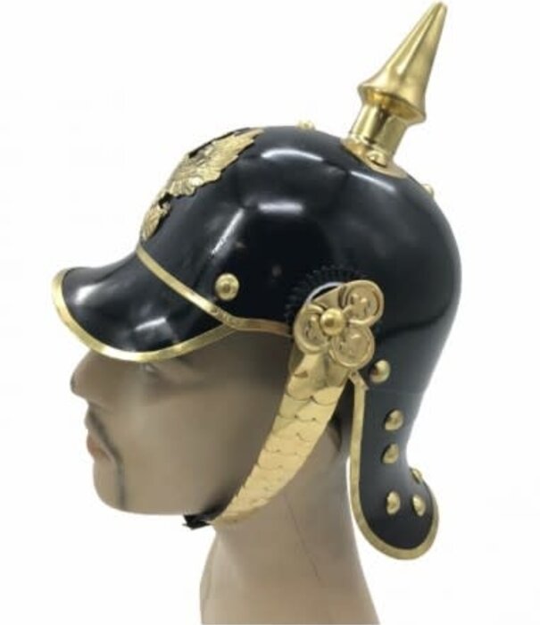 German pin helmet metal black