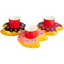 3 x inflatable donut drink holder rings