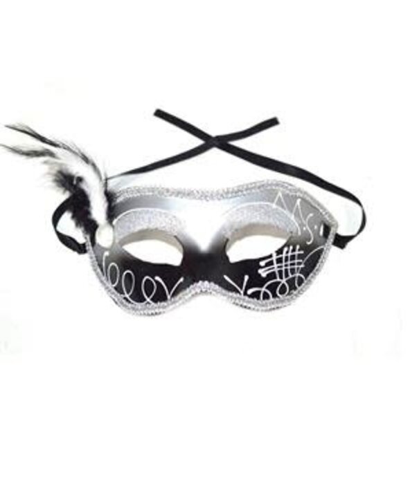 oogmasker zwart zilver