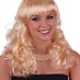 pruik blond gekruld met froufrou