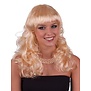 pruik blond gekruld met froufrou