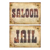 2 wanddecoraties western