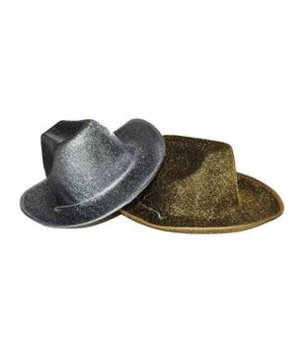 cowboyhoed goud of zilver glitter