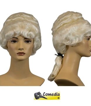 Theater wig Rococo lady white