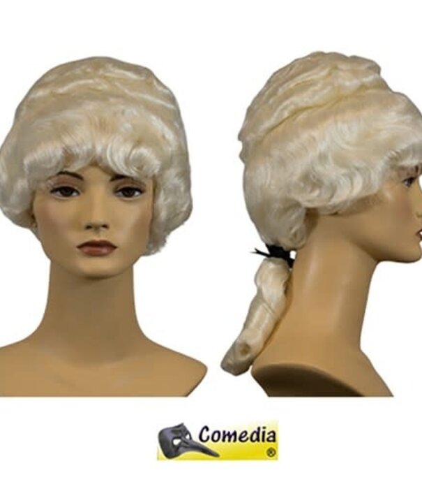 Theater wig Rococo lady white