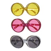 Glitter glasses 3 assorted (1 piece)