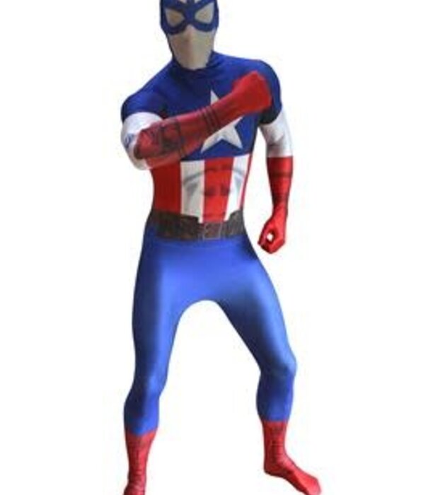 Digital captain America morphsuit L