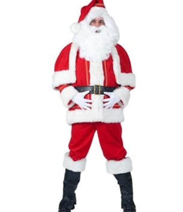 Kerstman Claus (Broek, Cape, Jas, Laarsovertrekken, Riem, Muts) one size