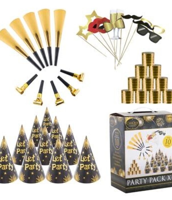 Party box goud 10 personen