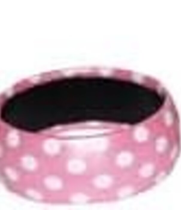 bracelet polka dots rose with white dots