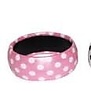 armband polka dots roos met witte bollen