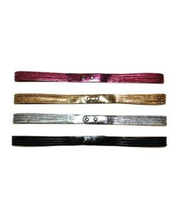 narrow sequin belt silver, gold, rose OR black