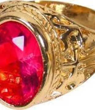 Luxe ring sint rood maat 27